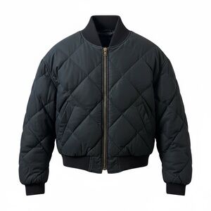 Faconnable Black Quilted Jean Jacket